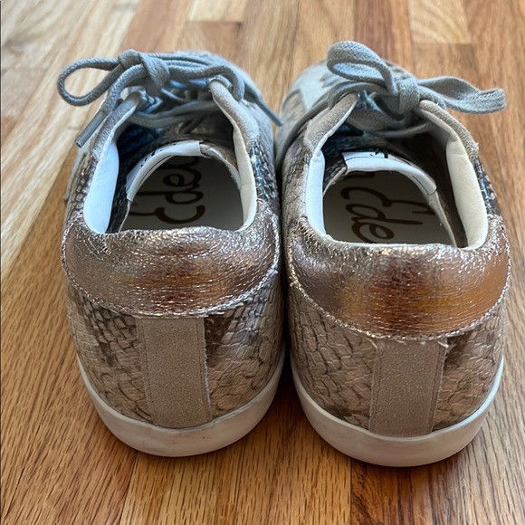 Sam Edelman Gray and White Snakeskin Sneakers - Picture 9 of 13